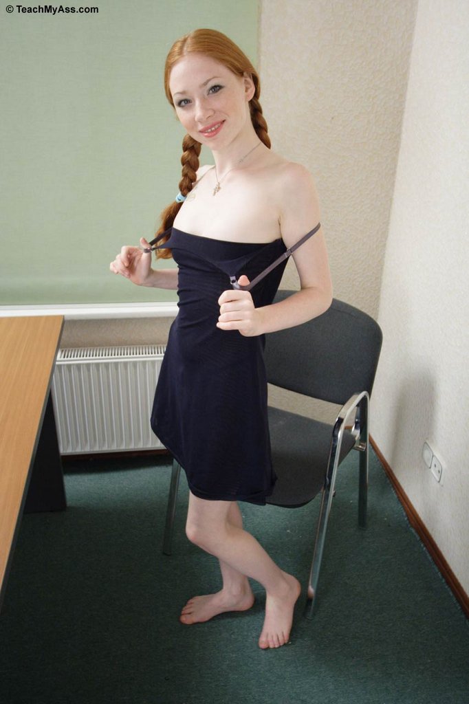 Pale Skinny Shaved Teen Redhead Milena with Stinky Finger Wearing Black  Dress Playing With Dildo - Image Gallery #192080